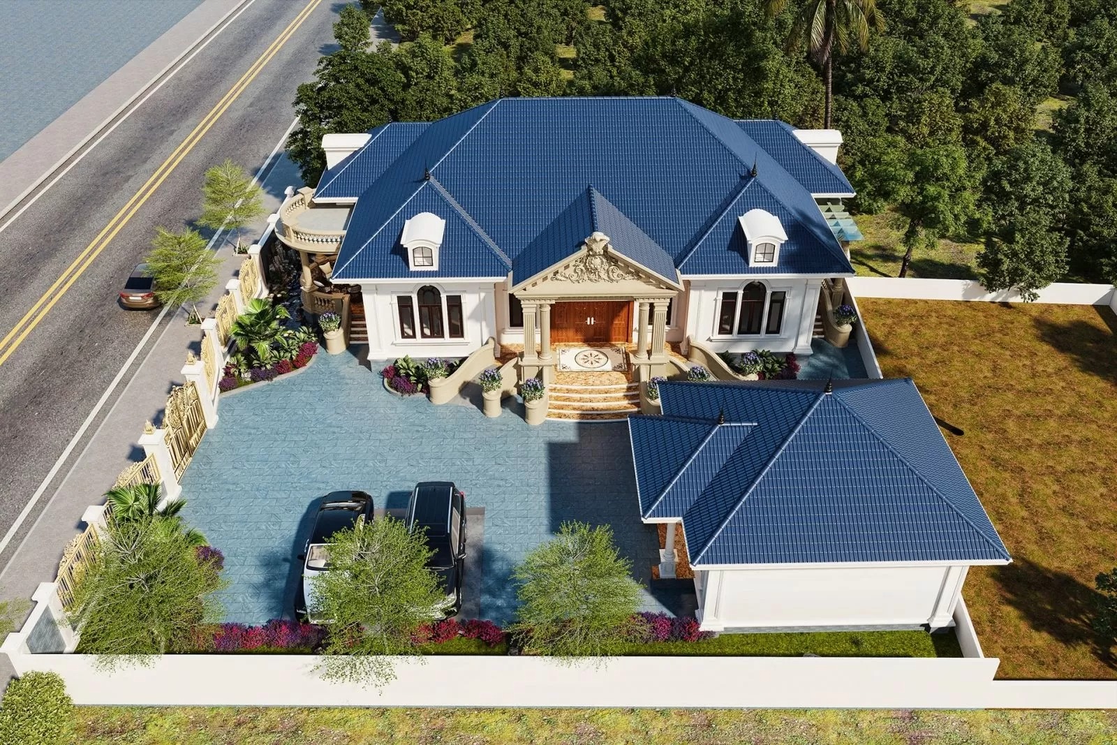 Mẫu nhà gác lửng mái nhật tân cổ điển