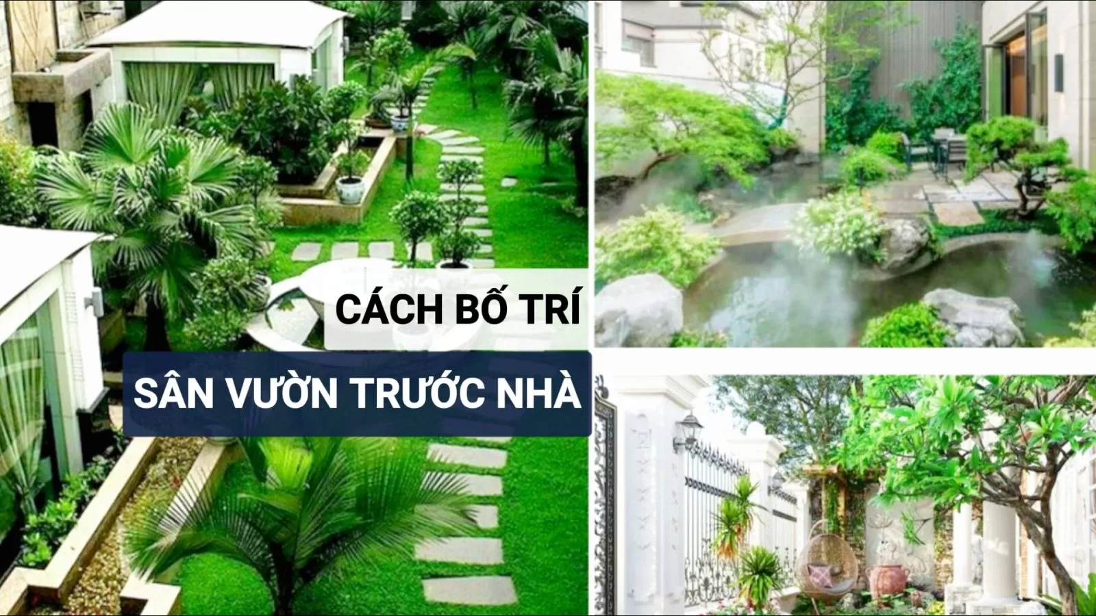 bố trí sân vườn trước nhà