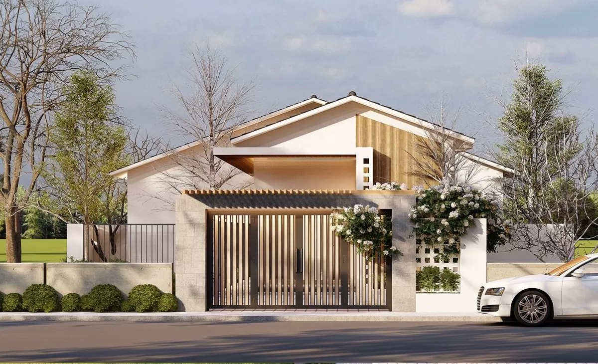 Ngôi nhà có kiến trúc đơn giản nhưng thu hút ánh nhìn