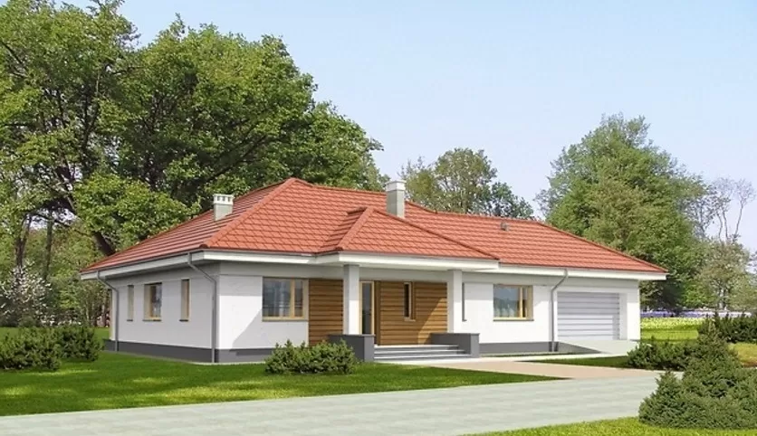 Nhà 1 tầng có kiến trúc đơn giản