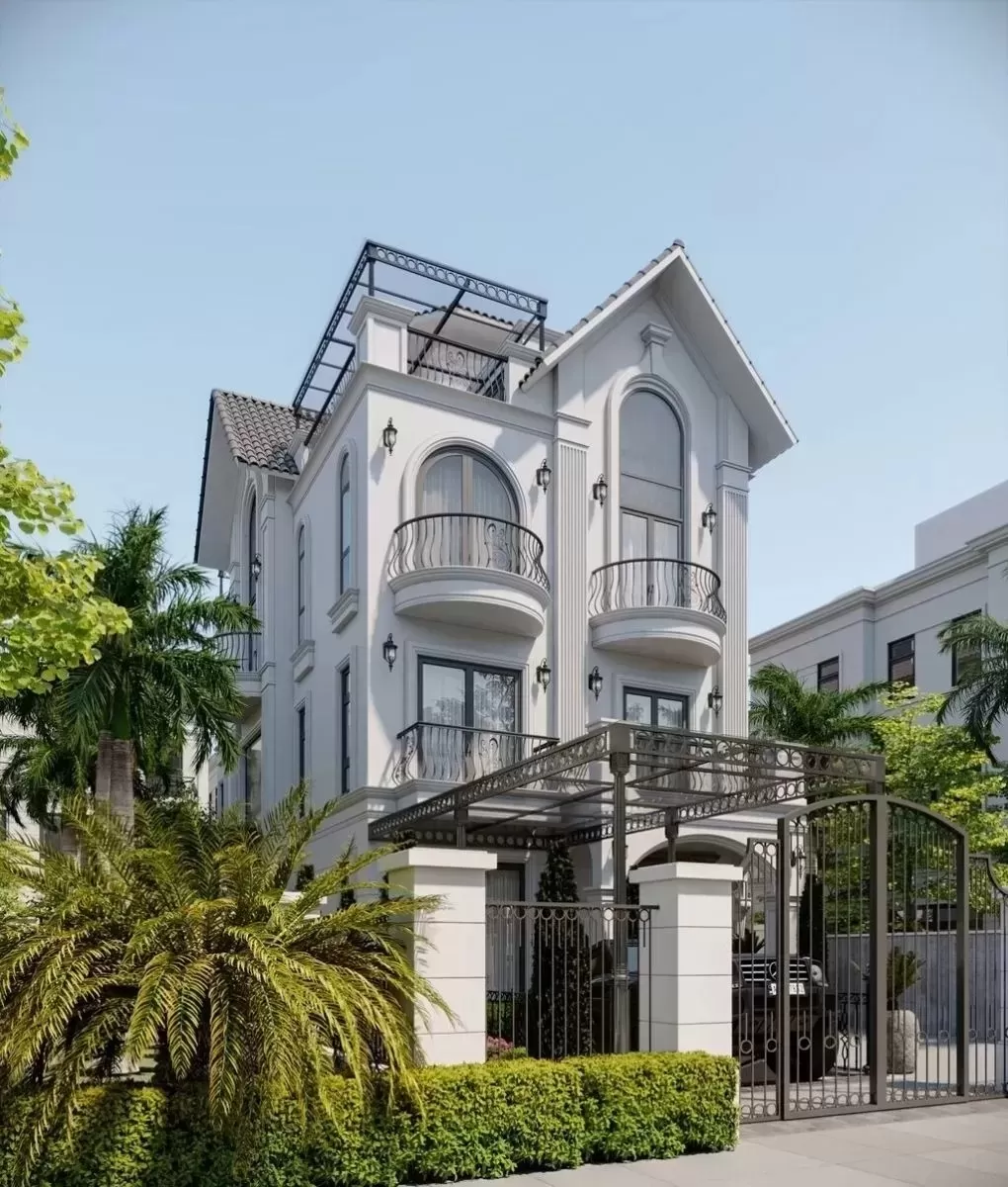 Kiến trúc nhà ống 3 tầng tân cổ điển đẹp