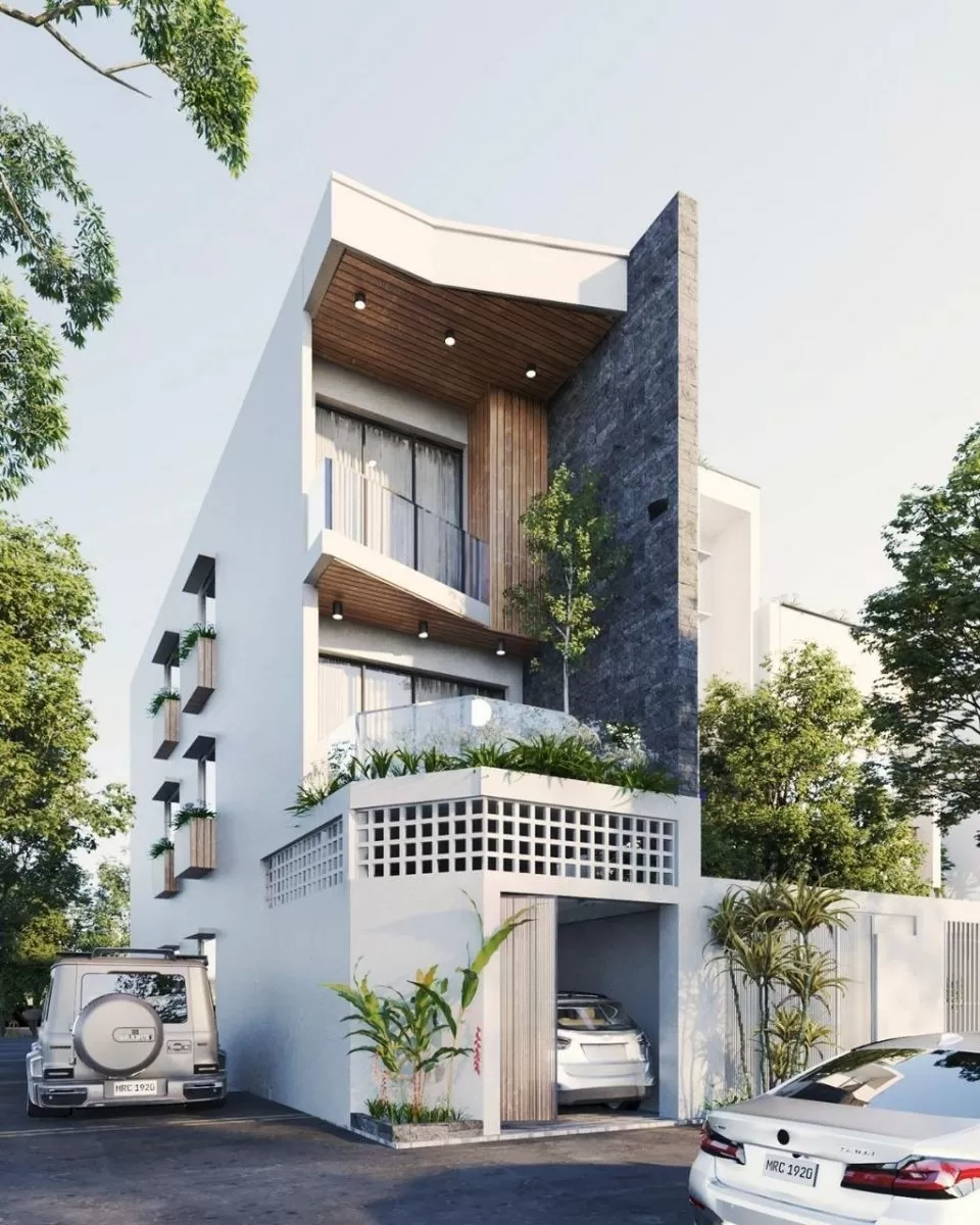 Mẫu nhà ống hiện đại 2 mặt tiền 4x15m 3 tầng