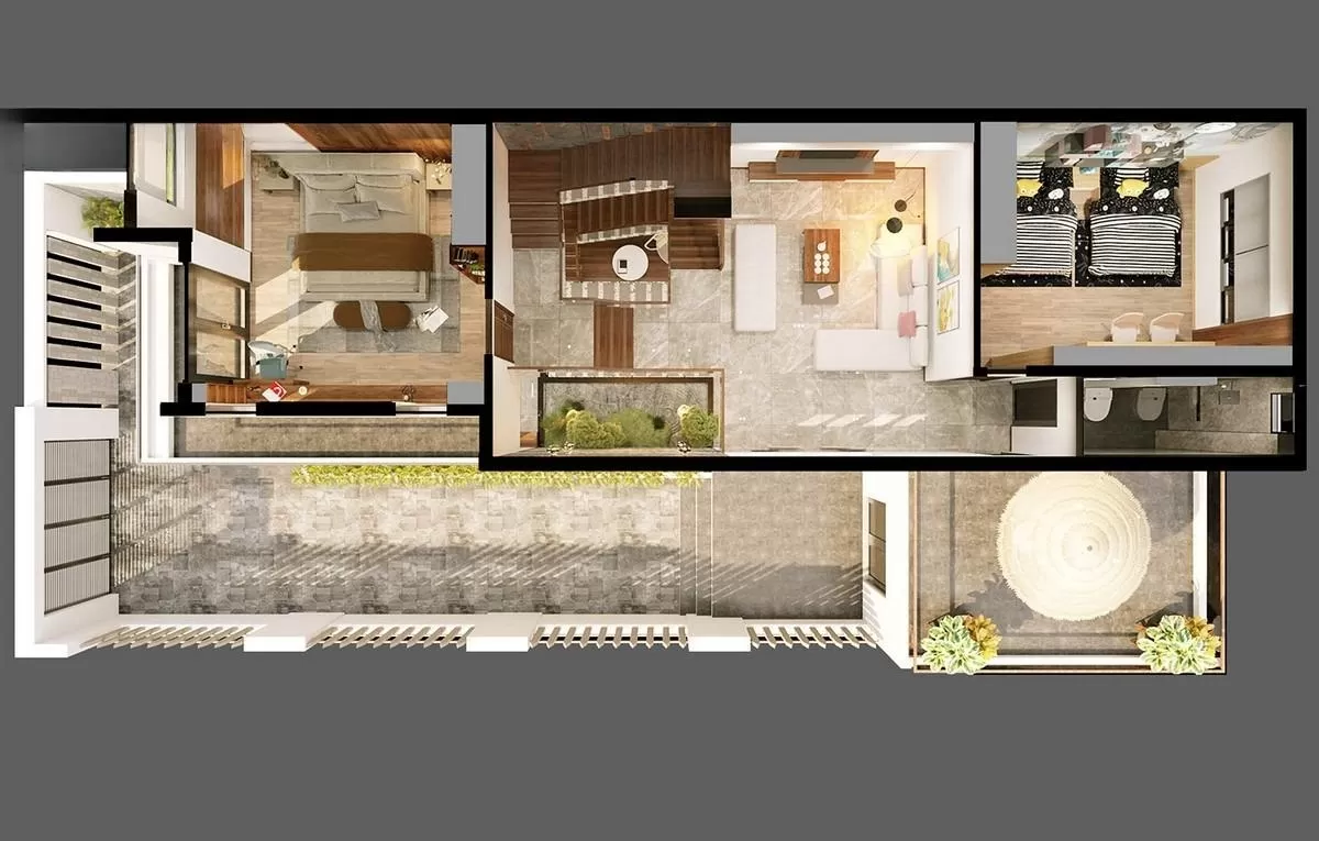 Mặt bằng nội thất tầng 2