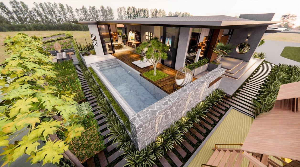Villa vườn đẹp thường được xây ở những vị trí trên đồi, núi, gần biển,...