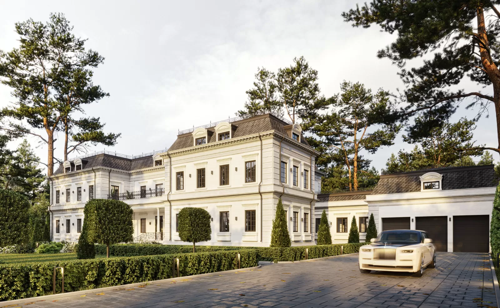 Thiết kế biệt thự lâu đài kiểu Pháp 2 tầng