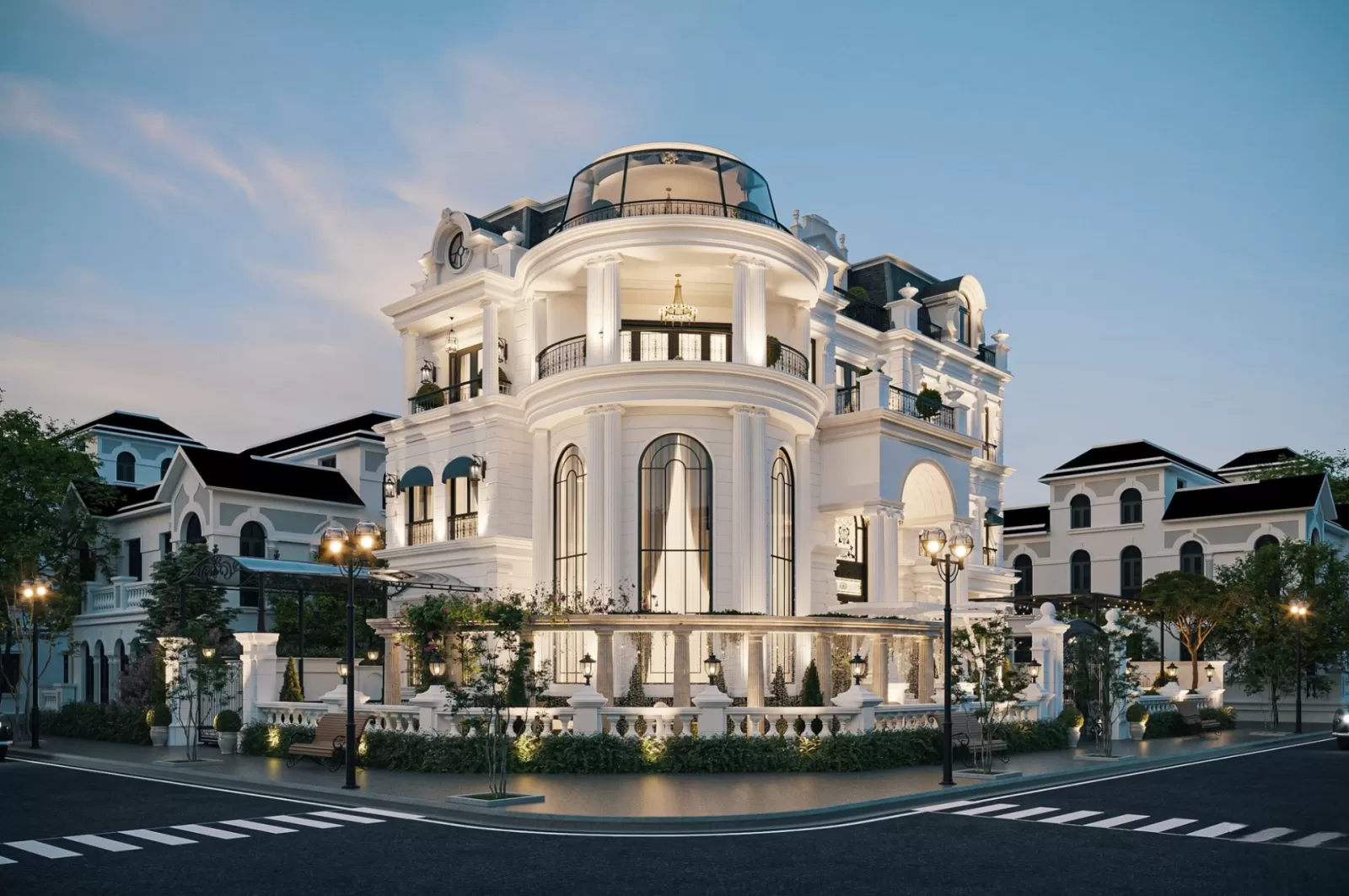 Kiến trúc lâu đài tân cổ điển kiểu Pháp