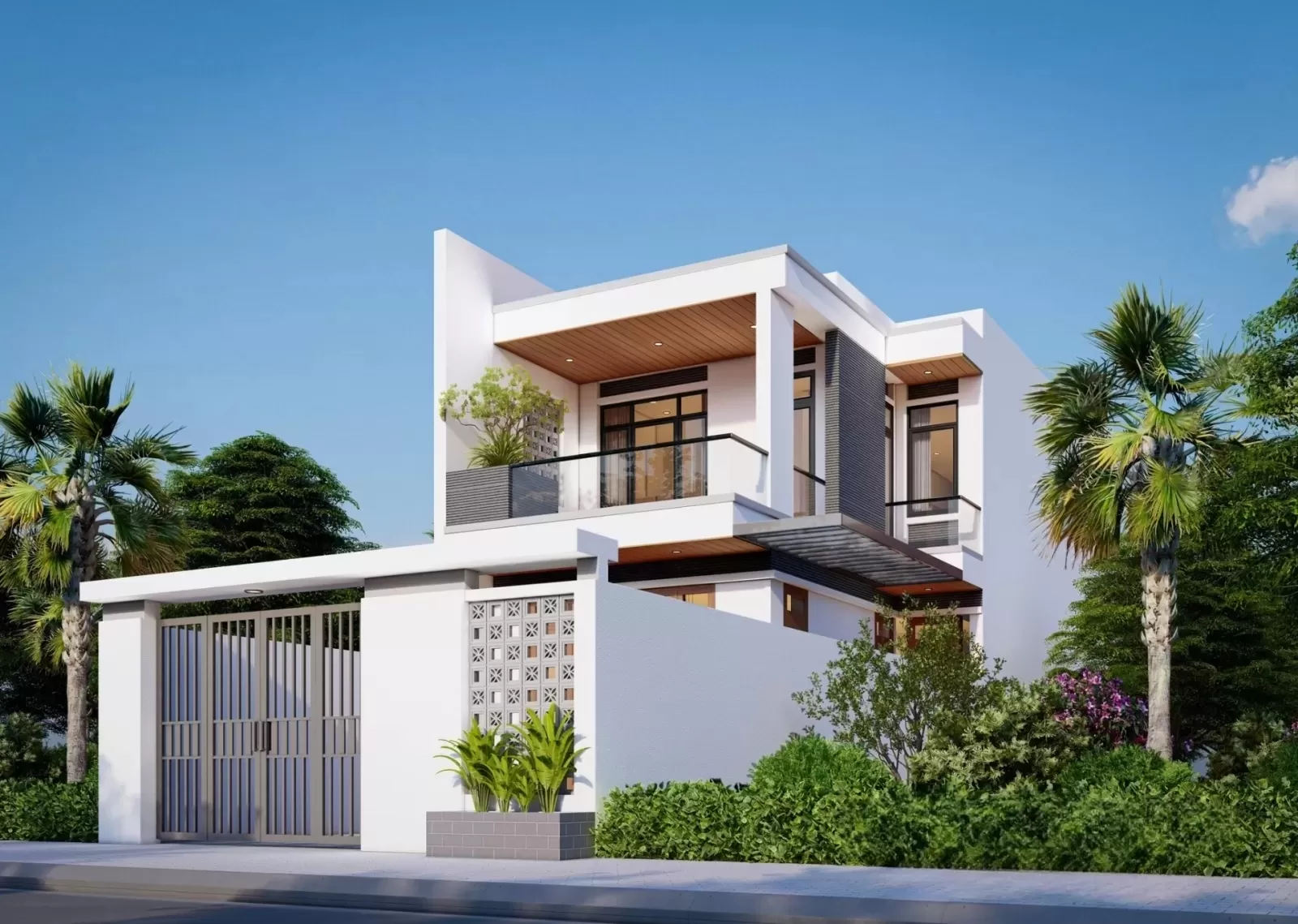 Thiết kế mẫu nhà 600 triệu 2 tầng 3 phòng ngủ