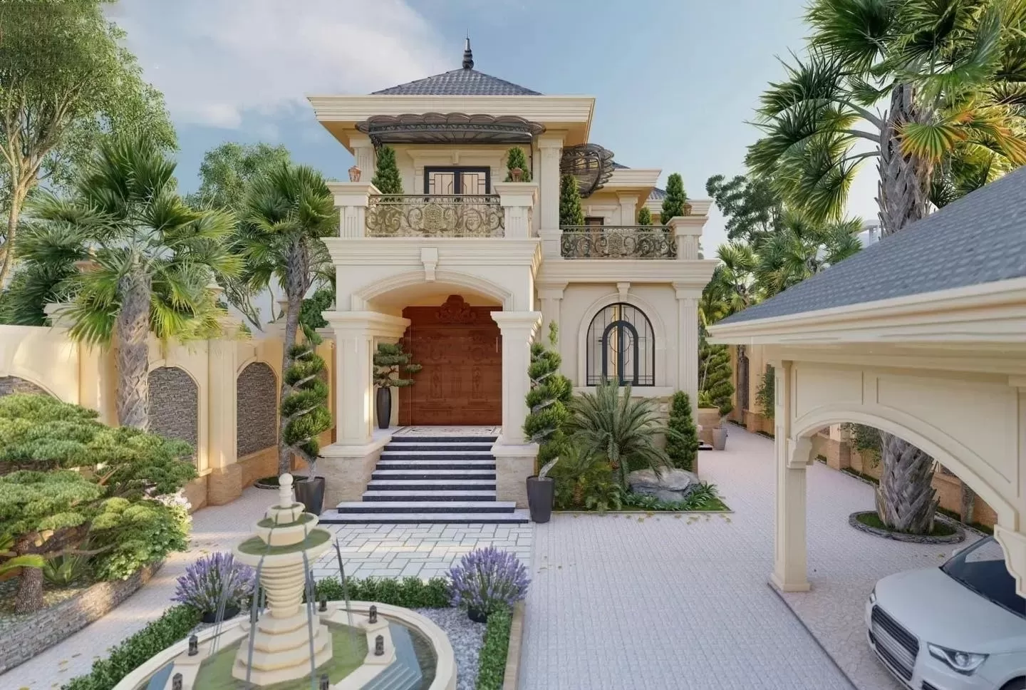 Thiết kế mẫu nhà 600 triệu 2 tầng 4 phòng ngủ