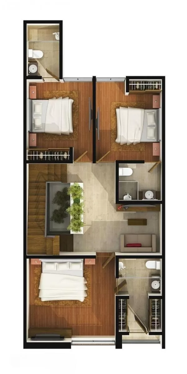 Thiết kế mặt bằng tầng 2