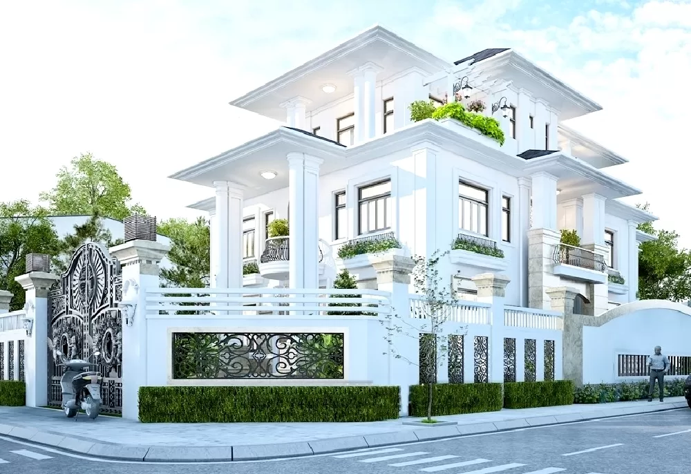 Mẫu nhà phố 3 tầng mái Nhật đẹp cuốn hút