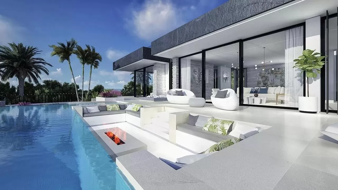 Biệt thự nhà vườn cấp 4 mini mái bằng