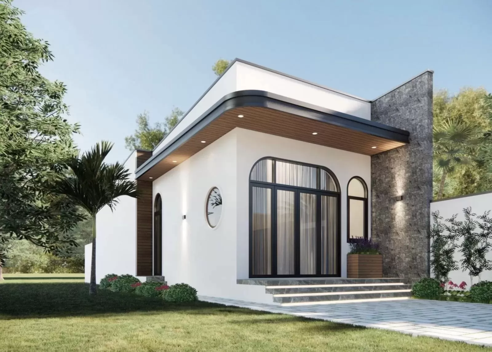 Biệt thự vườn mini cấp 4 mặt tiền 7m