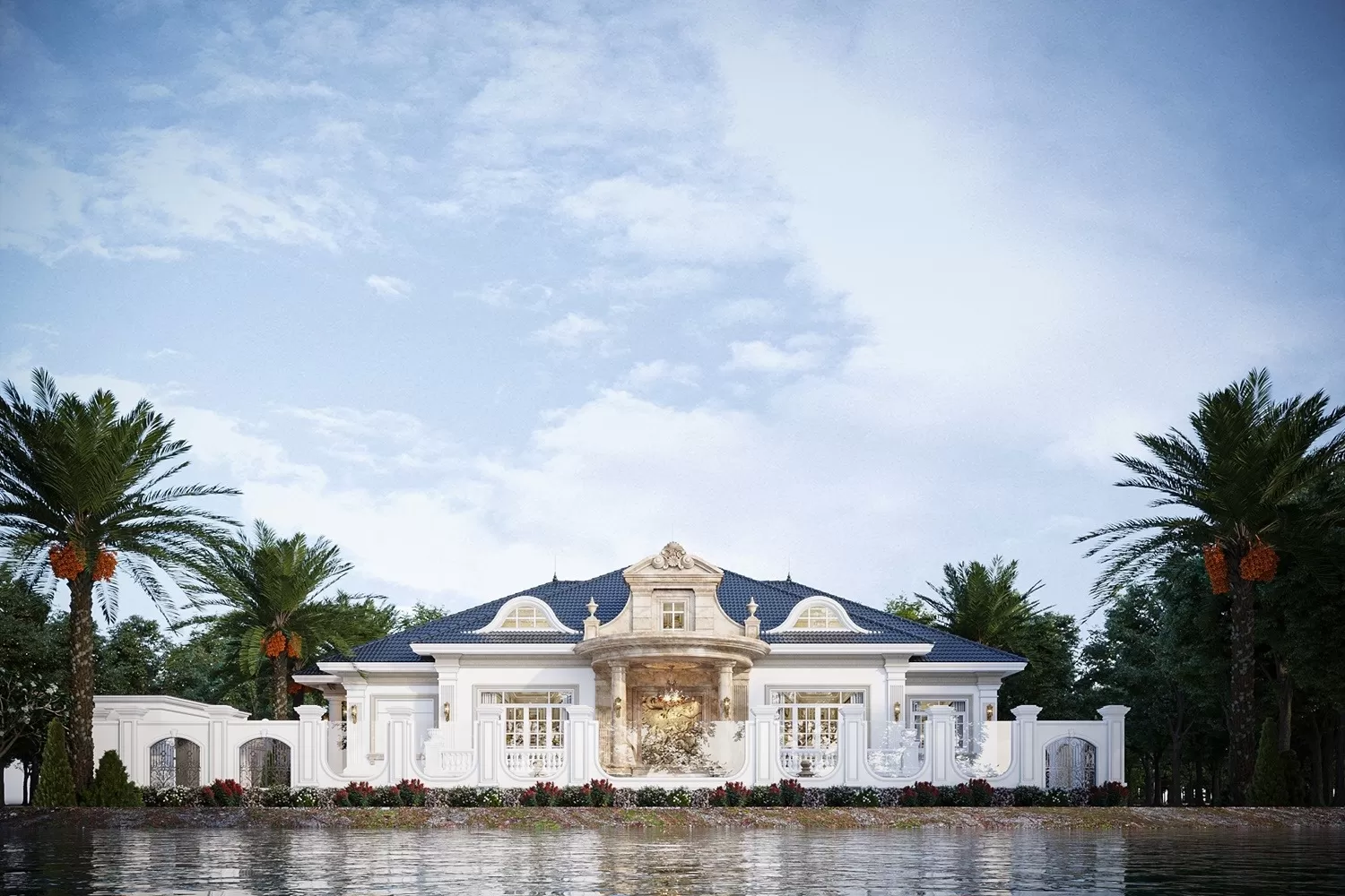 Mẫu nhà biệt thự mini cấp 4 phong cách cổ điển