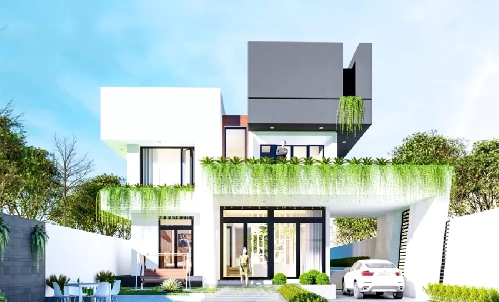 Nhà mái bằng hiện đại phù hợp cho nhiều diện tích