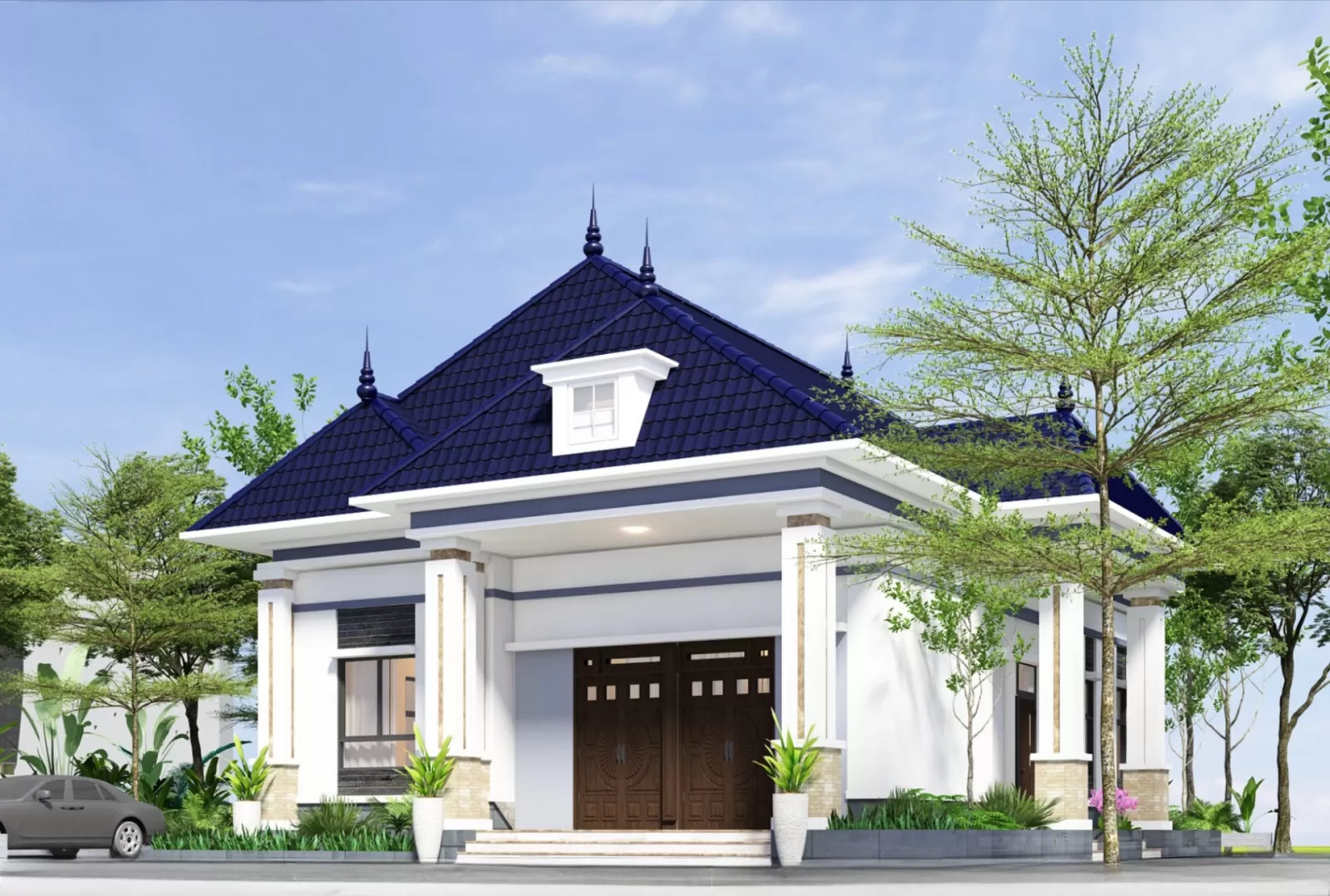 Kiến trúc nhà vườn chi phí 600 triệu đồng đơn giản mà đẹp