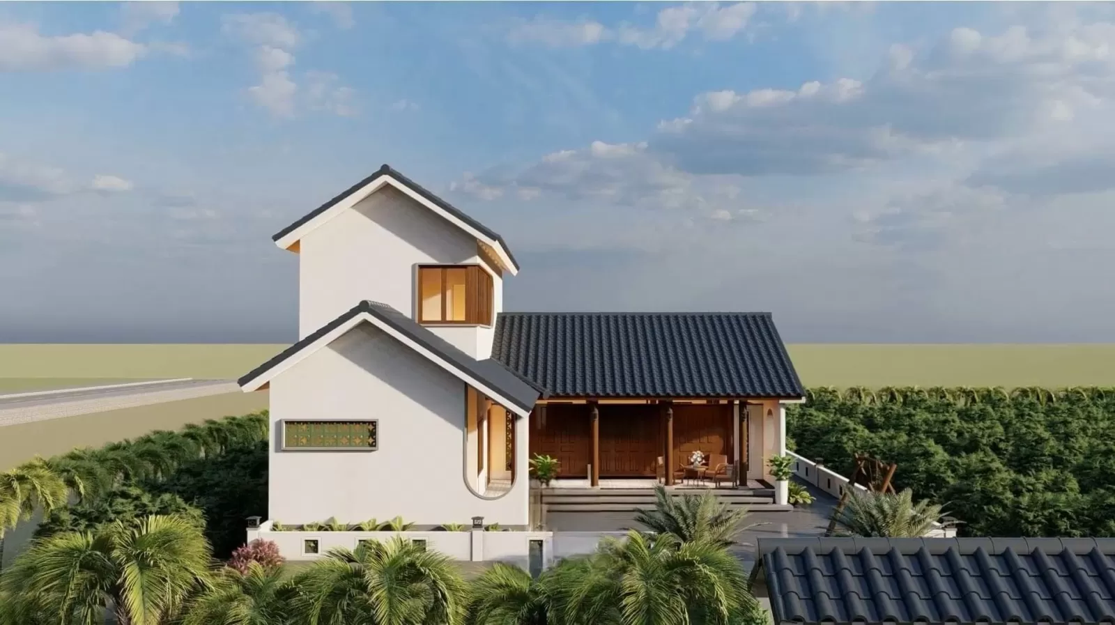 Nhà vườn mái thái 600 triệu