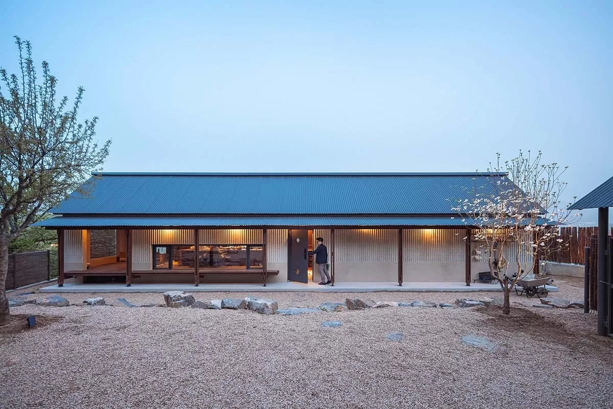 Mẫu nhà cấp 4 kiểu Hàn Quốc pha trộn truyền thống và hiện đại