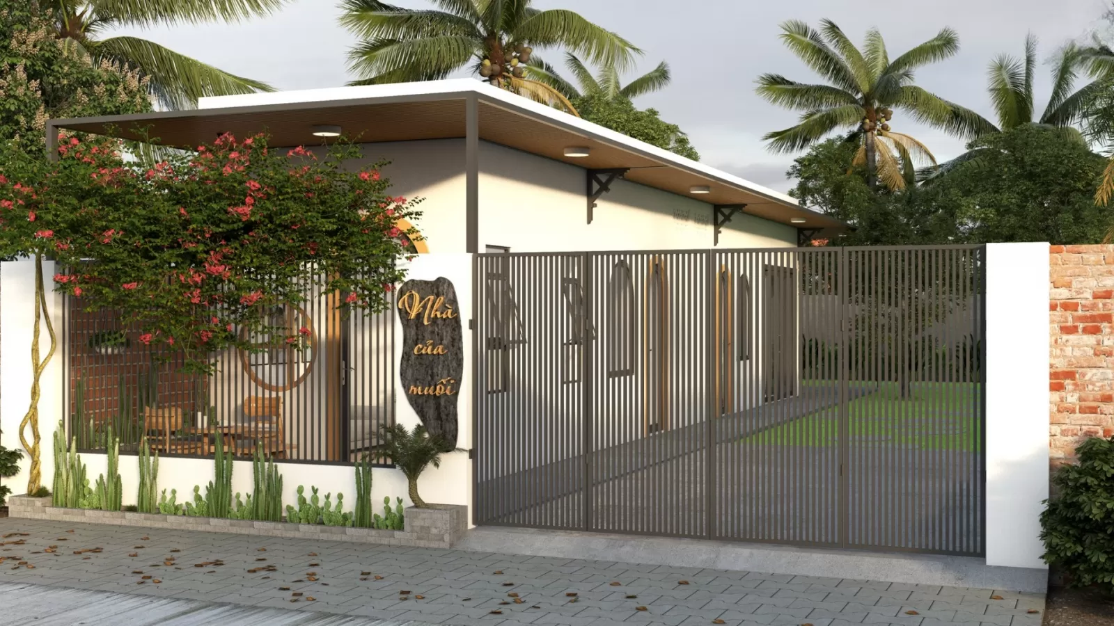 Mẫu nhà ống Hàn Quốc 1 tầng 5x20m