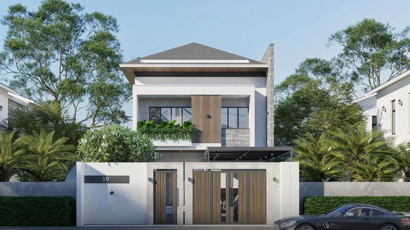 Nhà 5x13m mái nhật