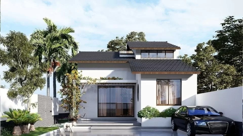 Thiết kế mẫu nhà Hàn Quốc 1 tầng ở nông thôn hiện đại