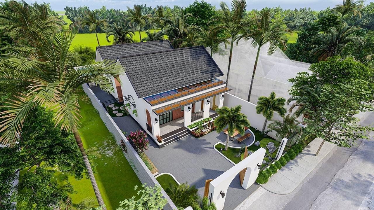 Xây nhà vườn Bắc Bộ sử dụng nhiều chất liệu địa phương