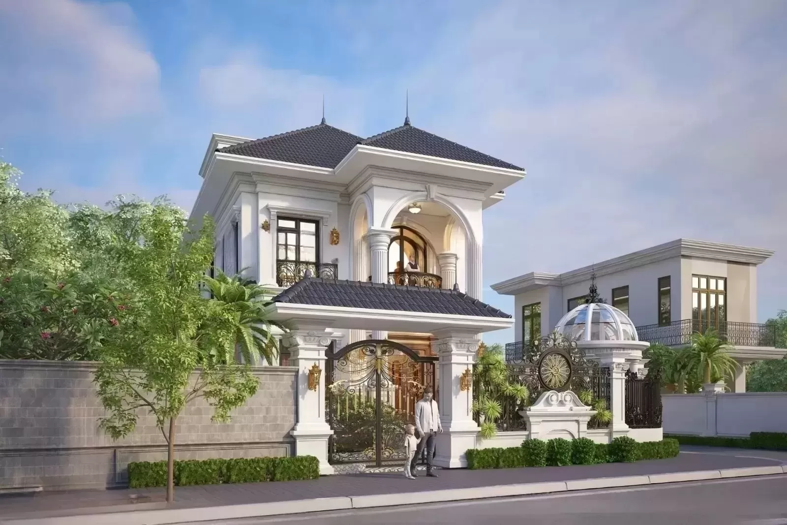 Nhà ống 2 tầng 80m2 phong cách tân cổ điển