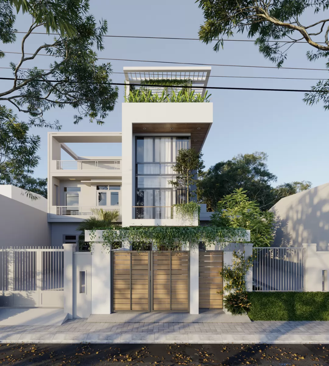 Nhà được thiết kế với mỗi tầng thoáng đãng và nhiều cửa sổ