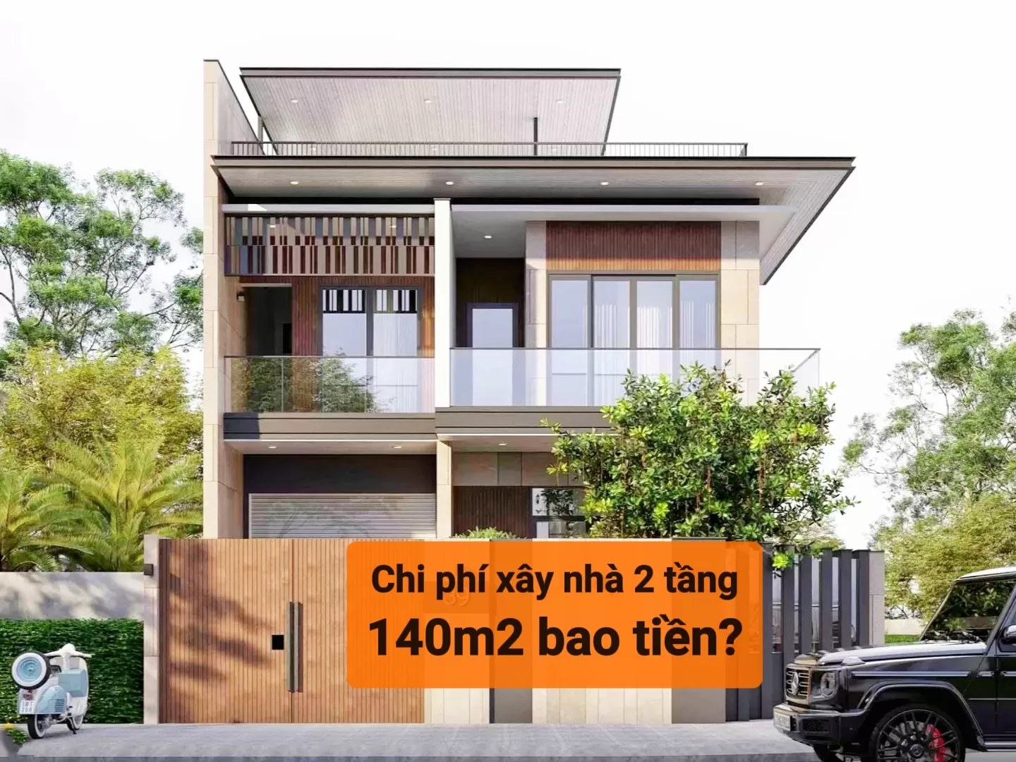 Chi phí xây nhà 2 tầng 140m2