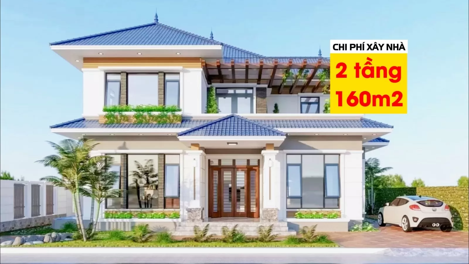 Chi phí xây nhà 2 tầng 160m2