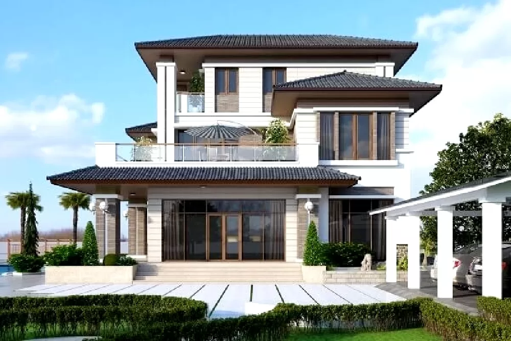 Nhà kết hợp giữa nét truyền thống và hiện đại