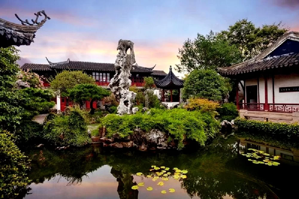 Vườn có sự kết hợp hài hòa nhiều yếu tố 