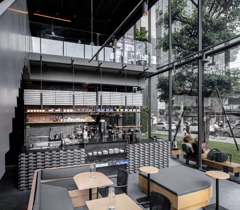Quán cafe khung thép mang tới không gian quán ấn tượng, tính thẩm mỹ cao và tiết kiệm chi phí đầu tư