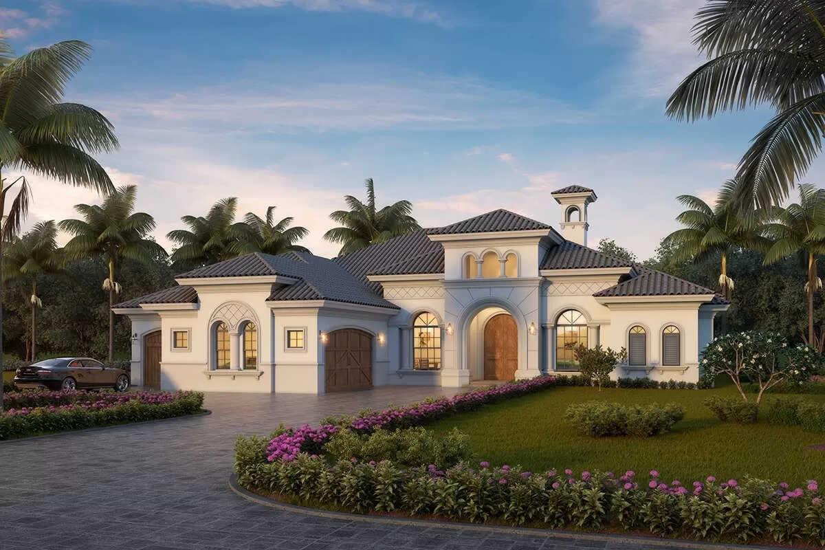 Nhà vườn bố trí đối xứng