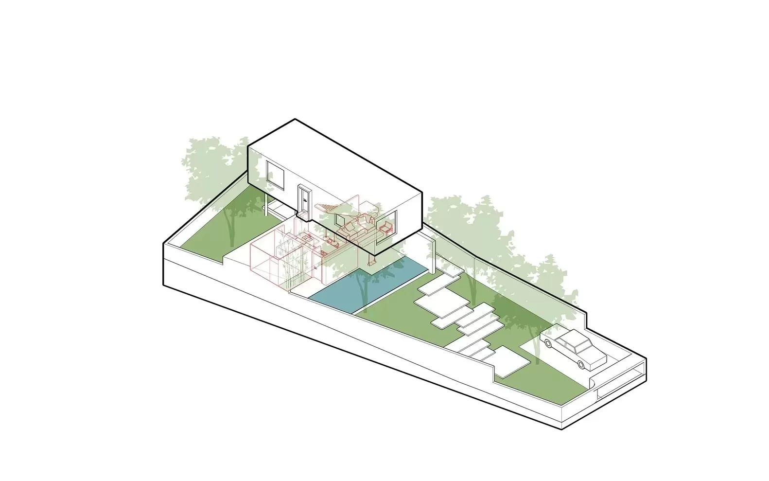 Thiết kế phối cảnh tổng thể nhà vườn đẹp hiện đại