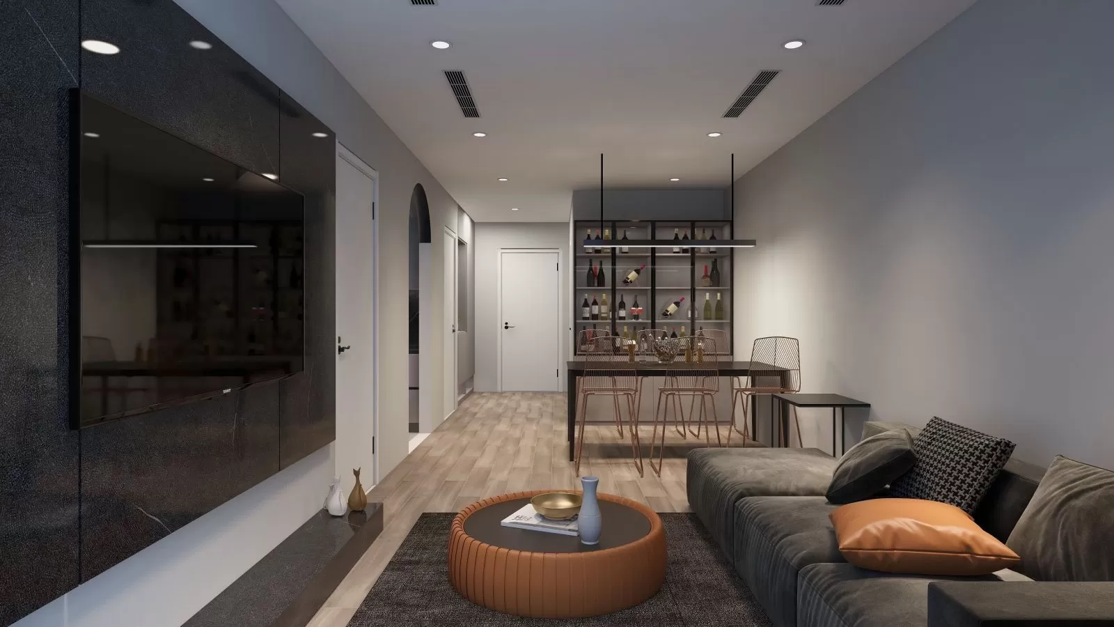 Bàn ghế màu đơn sắc