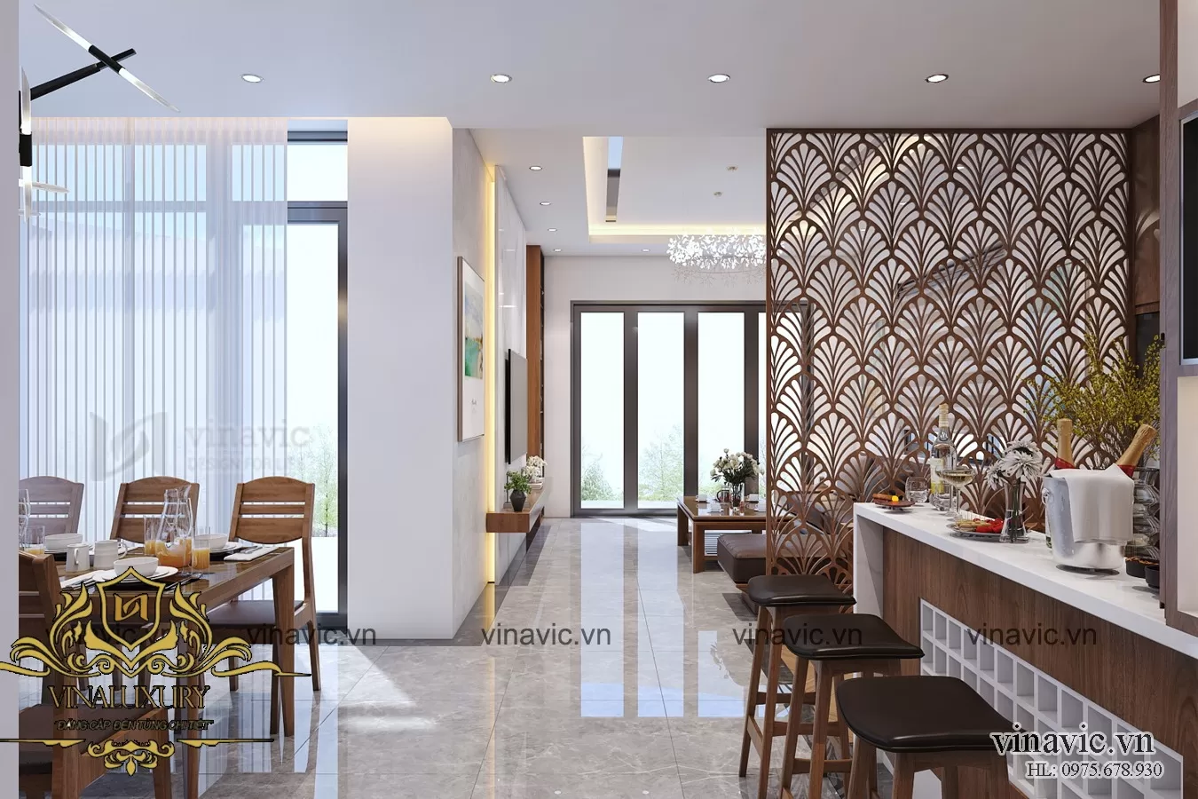 Tủ bếp tiện lợi và có mặt tiền độc đáo