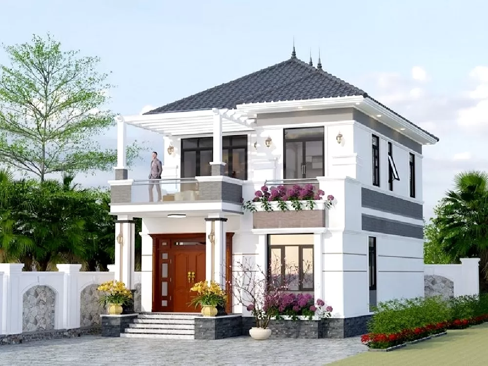 Mẫu nhà 2 tầng 800 triệu phù hợp cho nhiều gia đình