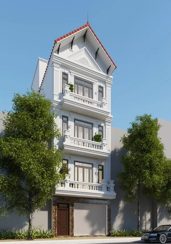 Thiết kế nhà ở kiêm văn phòng có gara