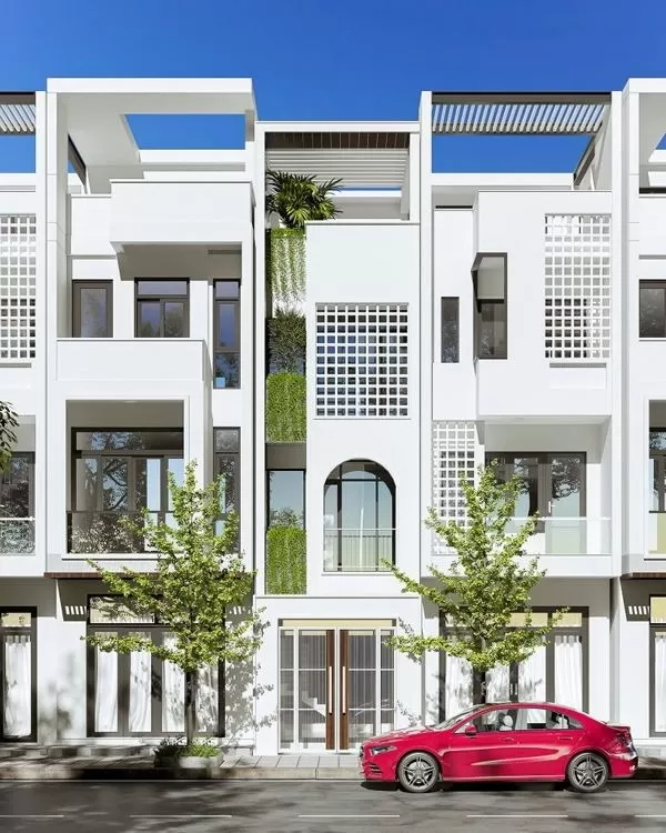 Thiết kế nhà 4 tầng kết hợp văn phòng 90m2