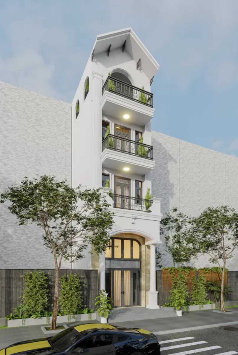 Mẫu thiết kế nhà ở kết hợp văn phòng mái thái