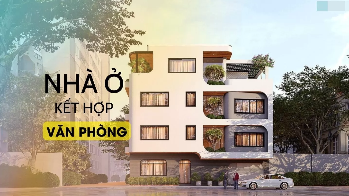 Thiết kế văn phòng kiêm nhà ở hiện đại