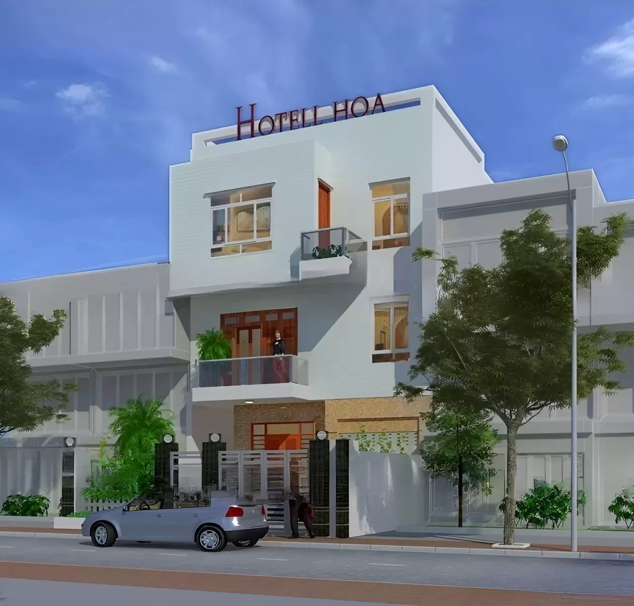 Thiết kế khách sạn mini 7x20 là công trình khách sạn cao tầng kiên cố được xây dựng trên một lô đất mặt tiền 7m, chiều sâu 20m
