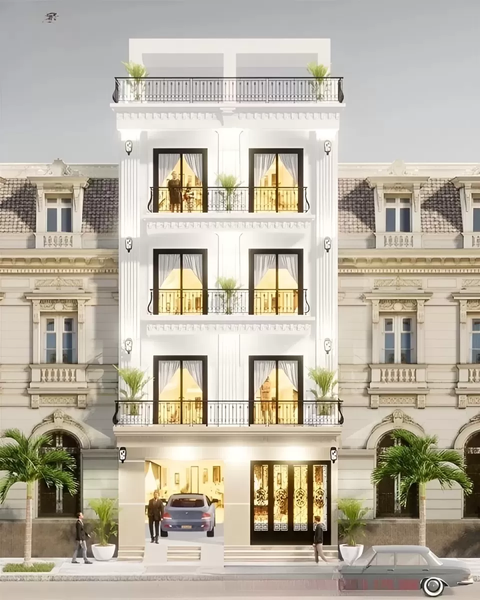 Thiết kế khách sạn mini 7x20 là công trình khách sạn cao tầng kiên cố được xây dựng trên một lô đất mặt tiền 7m, chiều sâu 20m