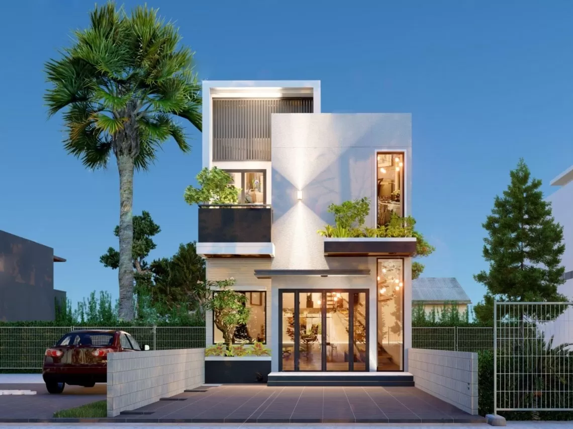 thiết kế nhà ống vừa ở vừa cho thuê hiện đại