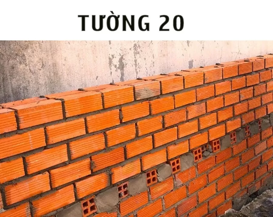 Gia chủ nên lựa chọn tầng 1 xây tường 20 để tạo sự vững chắc, các không gian từ tầng 2 trở lên có thể sử dụng tường 15