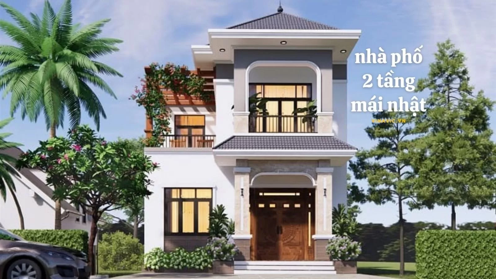 Nhà phố 2 tầng mái nhật