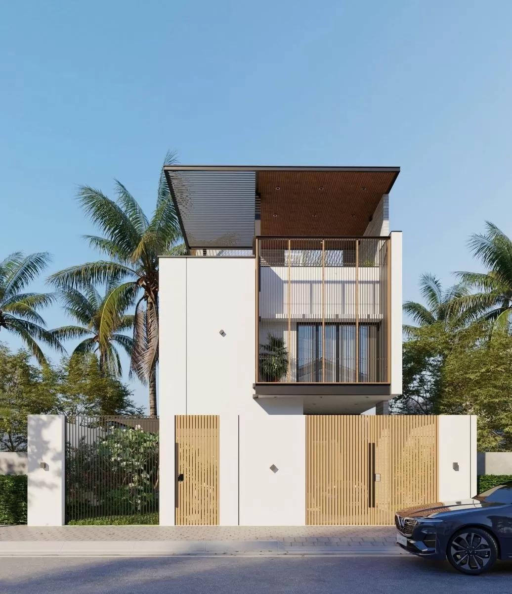 Thiết kế nhà Hàn Quốc 2 tầng 3 phòng ngủ