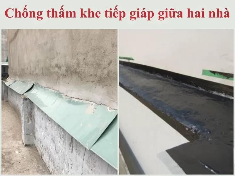 Xử lý khe hở giữa 2 nhà là vấn đề được nhiều gia đình quan tâm bởi đây là khu vực dễ bị thấm nhất giữa 2 nhà. 