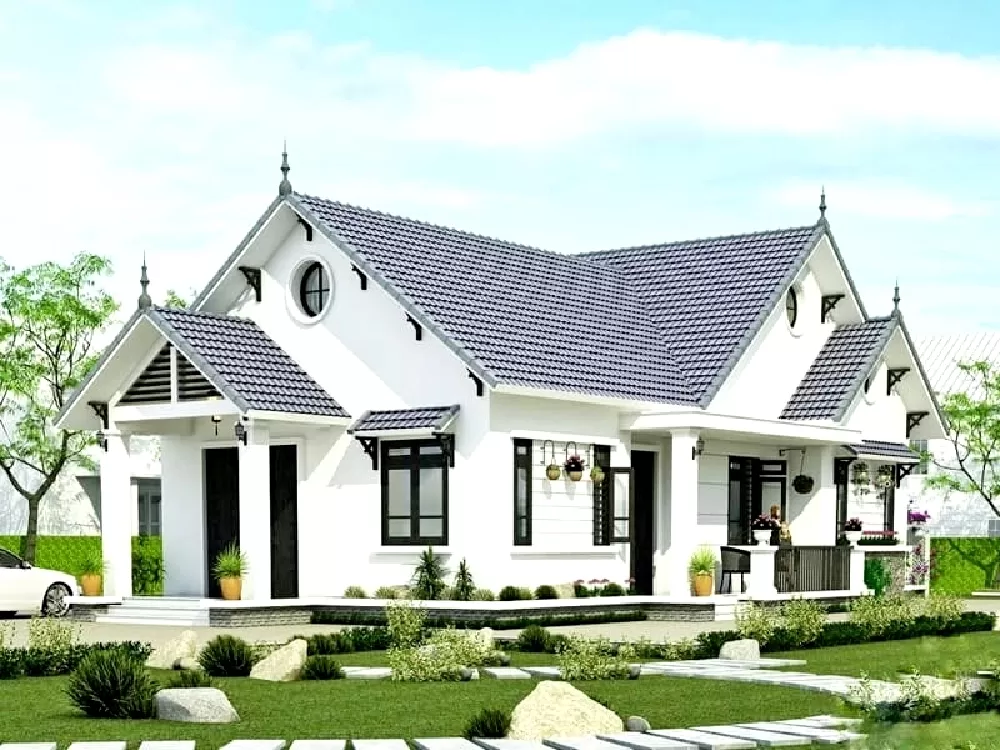 Thiết kế mái thái vừa mang nét đẹp Việt Nam truyền thống, vừa hiện đại tạo nên 1 không gian mới mẻ