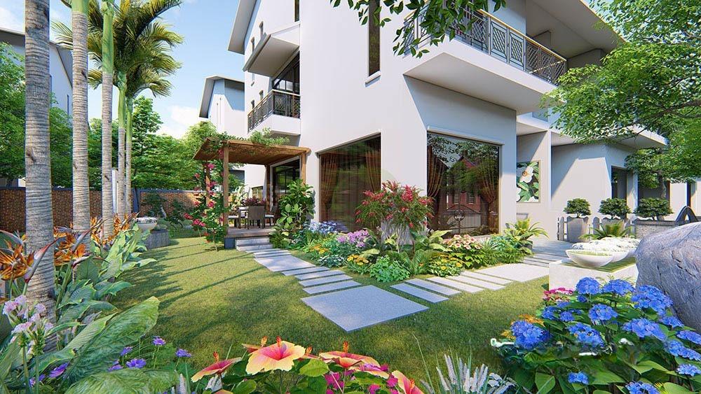 Mẫu lan can nhà biệt thự sân vườn đẹp